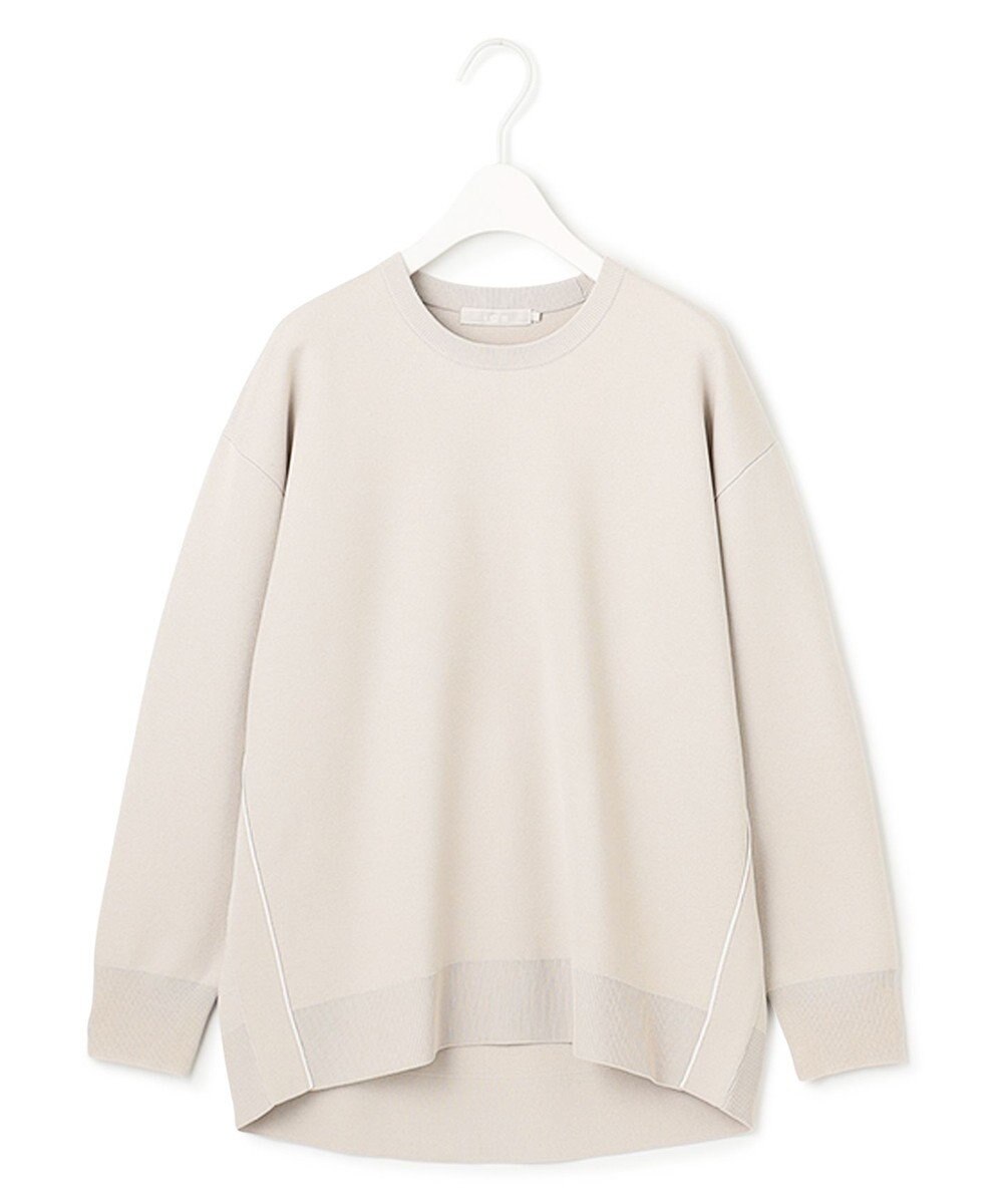 ICB L 【洗える】 シンセティックダブルフェイス ニットプルオーバー 