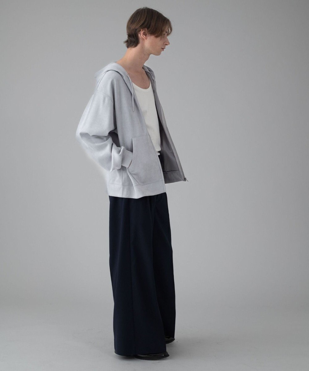 WEGO 【ユニセックス着用ITEM/MLサイズ展開】フェイクスウェードZIPパーカー 