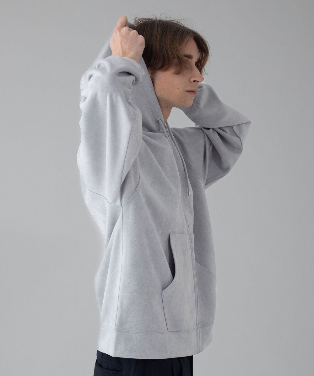 WEGO 【ユニセックス着用ITEM/MLサイズ展開】フェイクスウェードZIPパーカー 