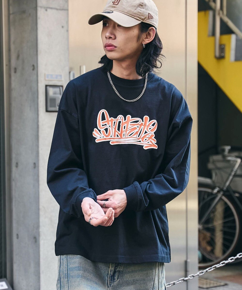 WEGO 【２点SET】アクセ付きグラフィックプリントT（LS） 