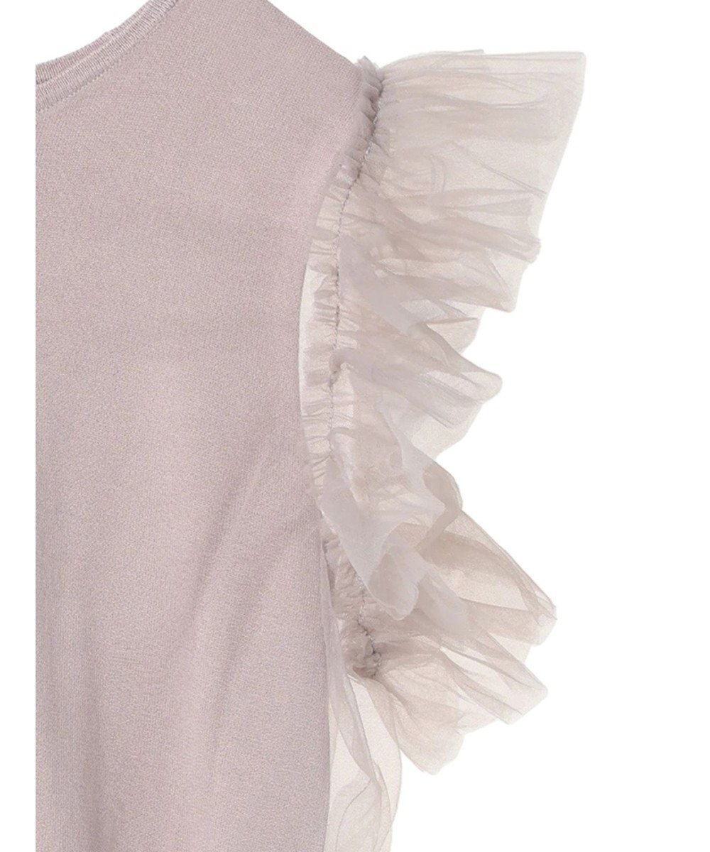 Green Parks ・swing by チュールレイヤーノースリーブニット 