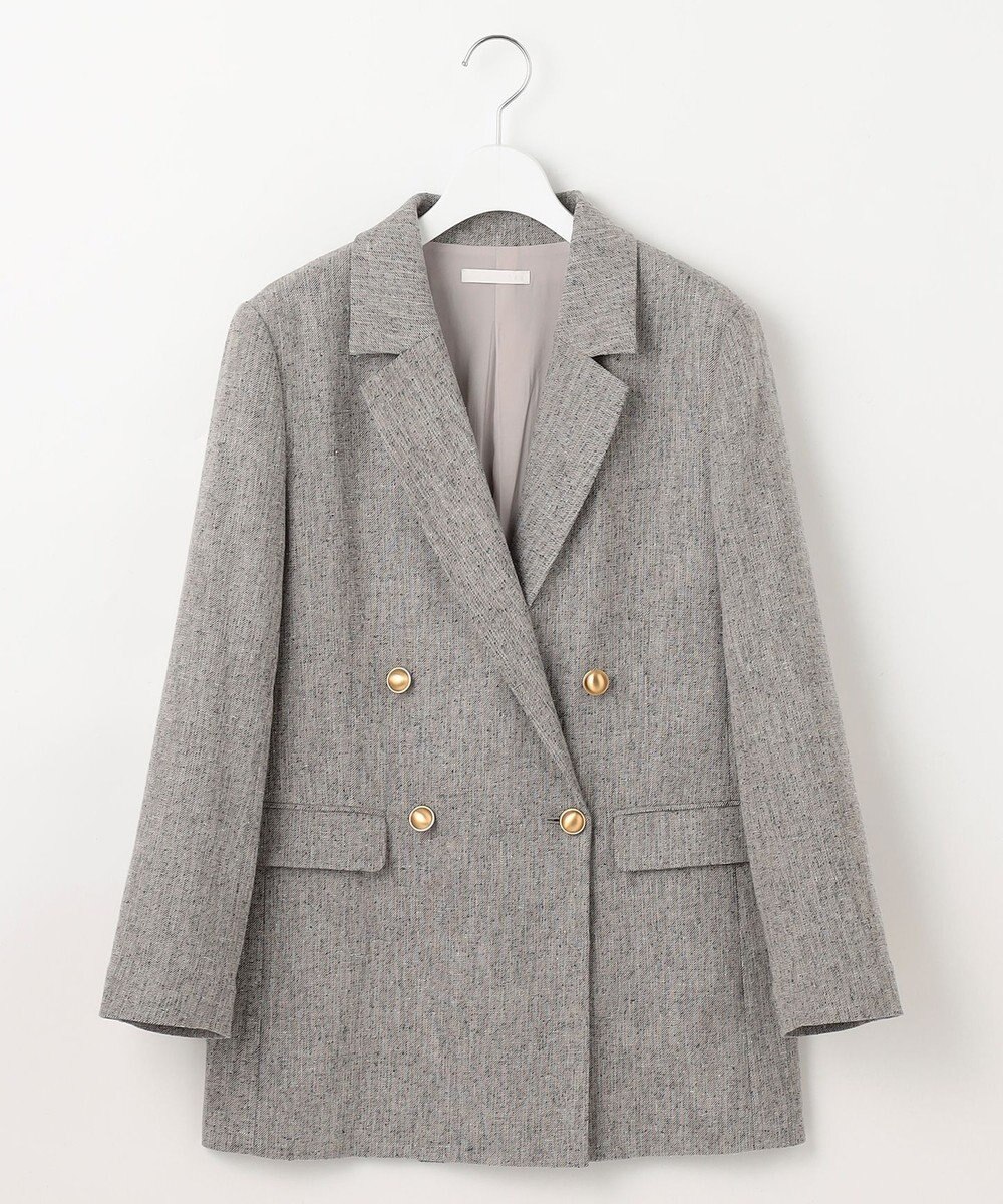 自由区 S 【SHIHOさん着用】シルクネップツイード ジャケット 