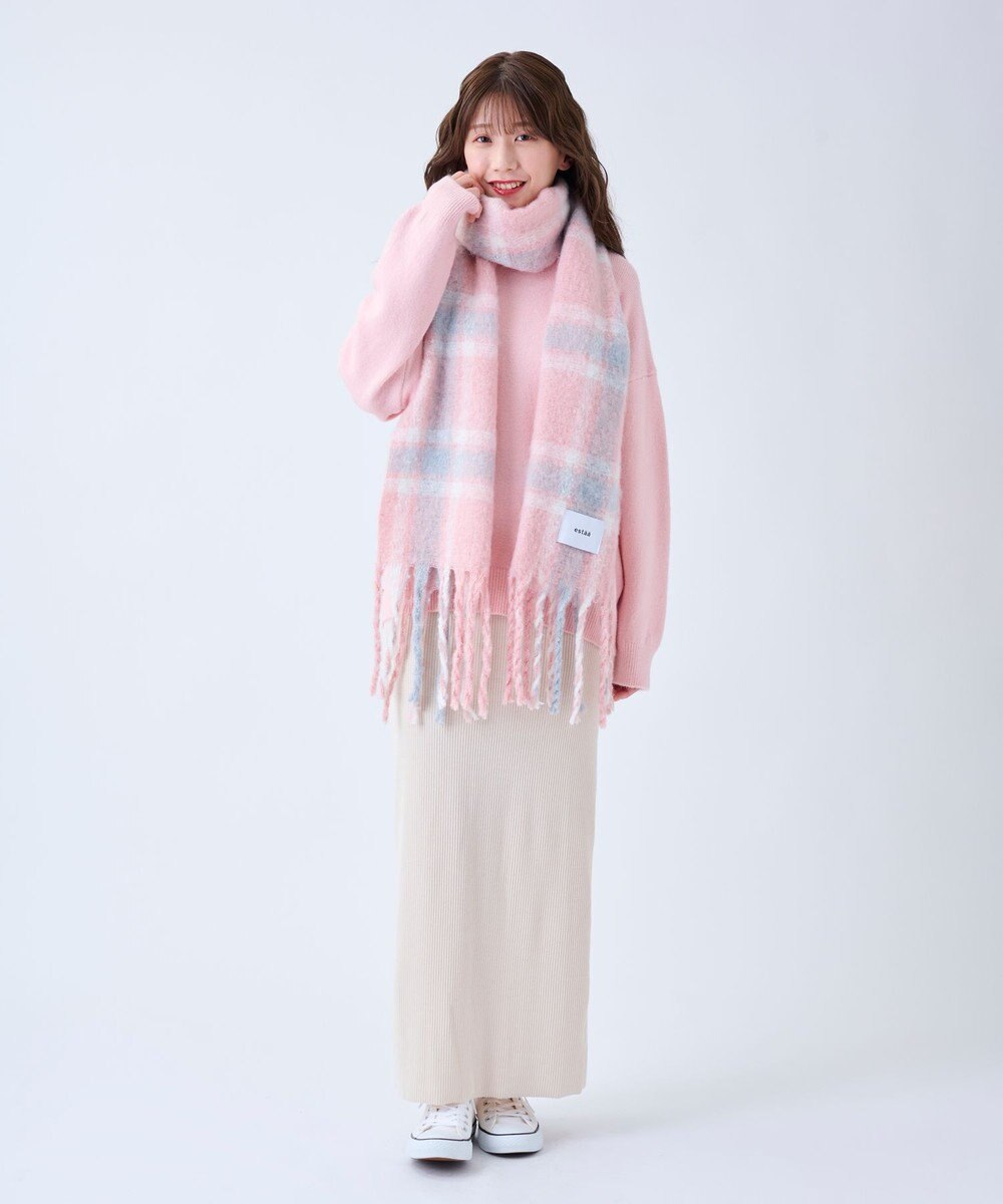 MOONBAT estaa ボリュームマフラー クラシックチェック／手洗い可 