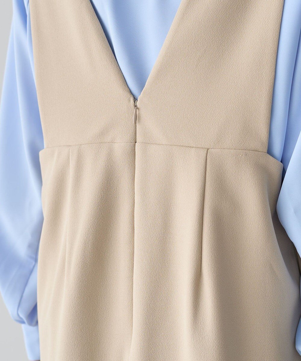 Green Parks Ｏ．洗えてストレッチ　Ｖネックジャンスカ 