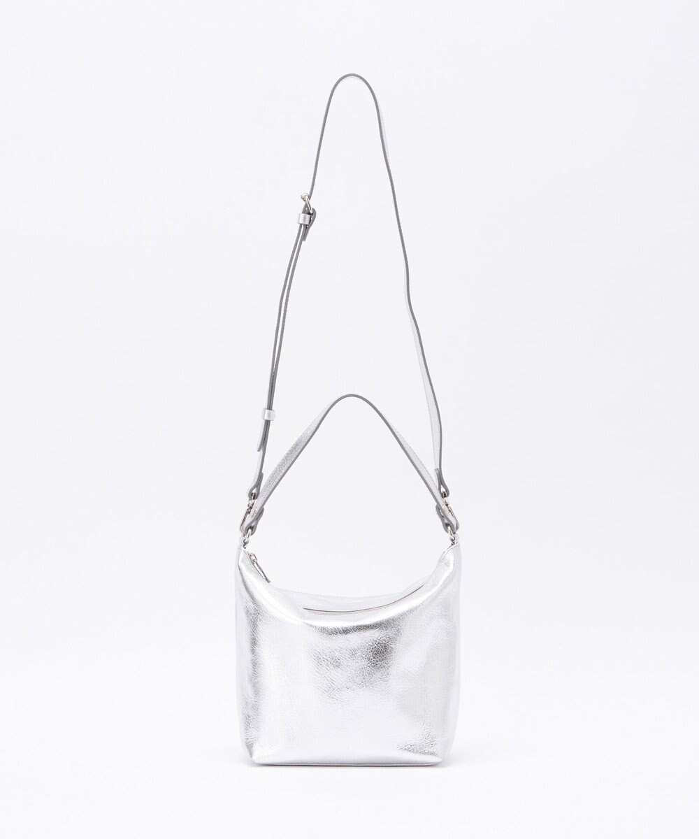 russet ソフトレザーシンプルショルダーバッグ【silver】(CE-1462) 