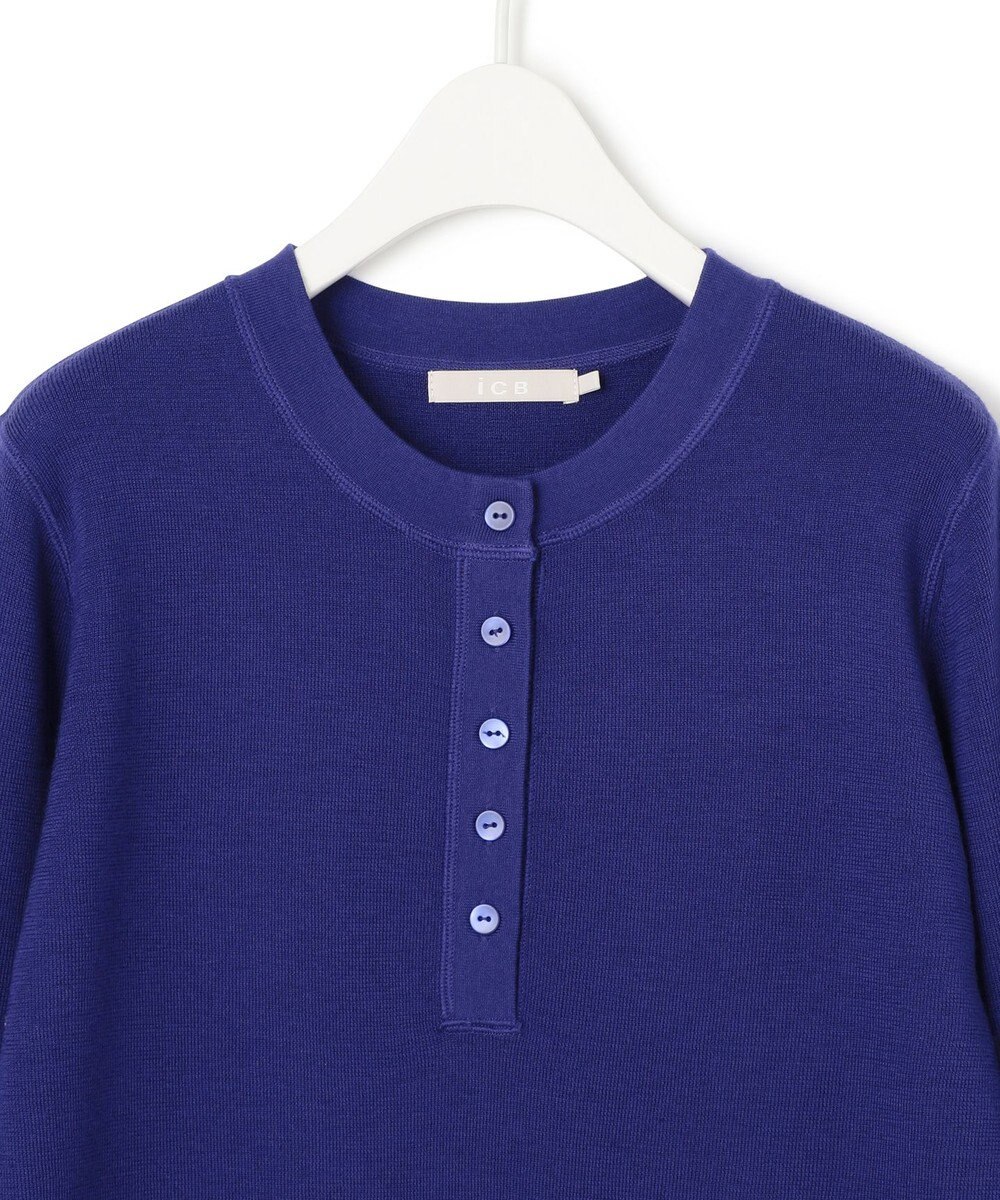 ICB 【洗える】 エクストラファインメリノ ヘンリーネックプルオーバー 