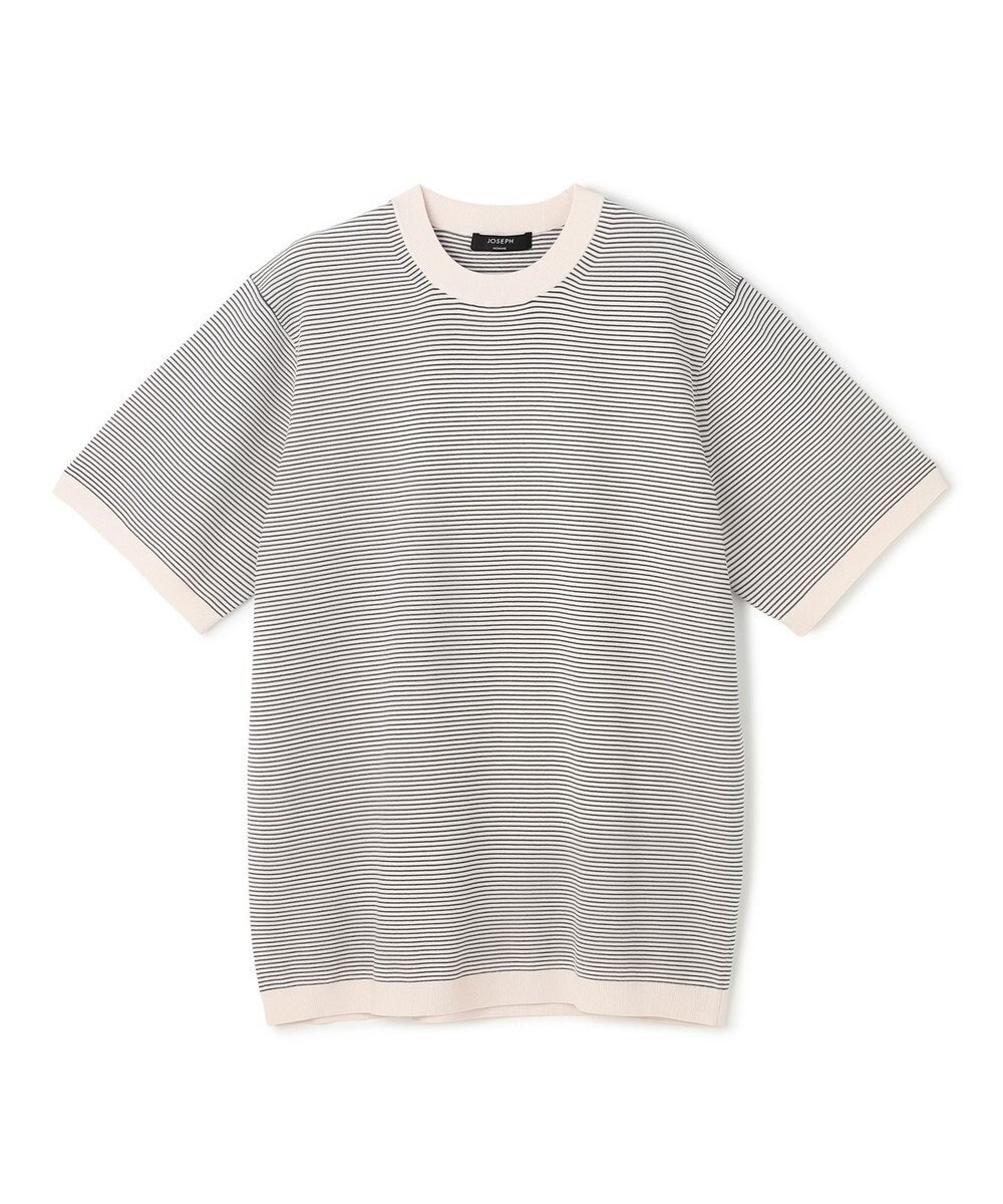 JOSEPH HOMME 【新柄】リュクスレーヨンボーダー　クルーネック半袖ニット 