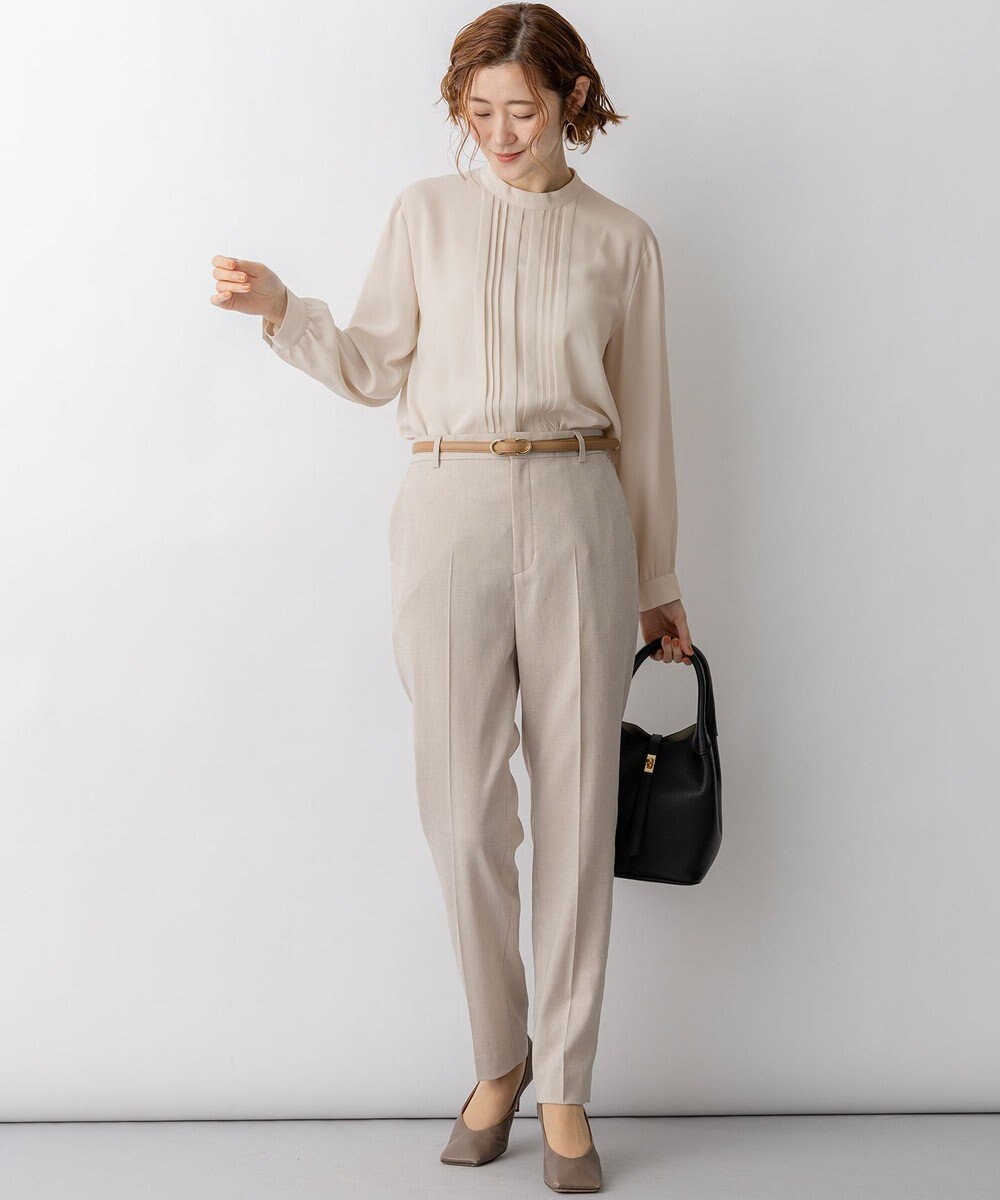 23区 【先行予約】アイアスマットストレッチ テーパード パンツ 