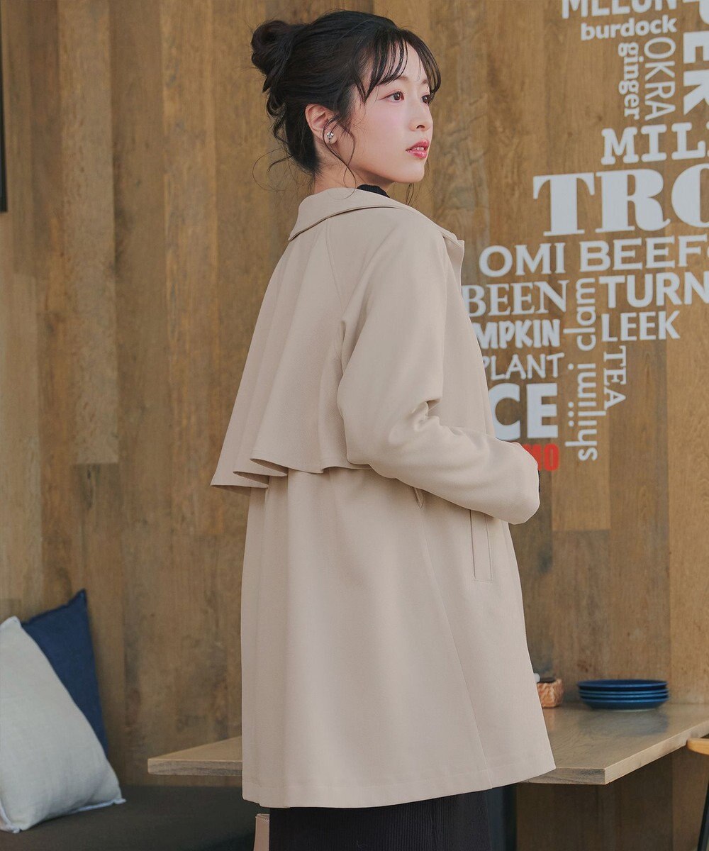 Tiaclasse ステンカラーフレアミドルコート 