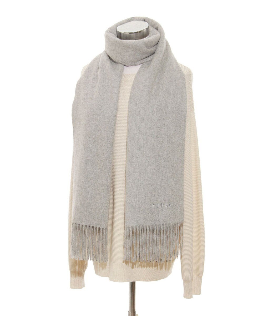 MOONBAT 【洗えるカシミヤ/大人百花1月号掲載】FURLA カシミヤ100%超大判無地 ストールマフラー／幅70cm 