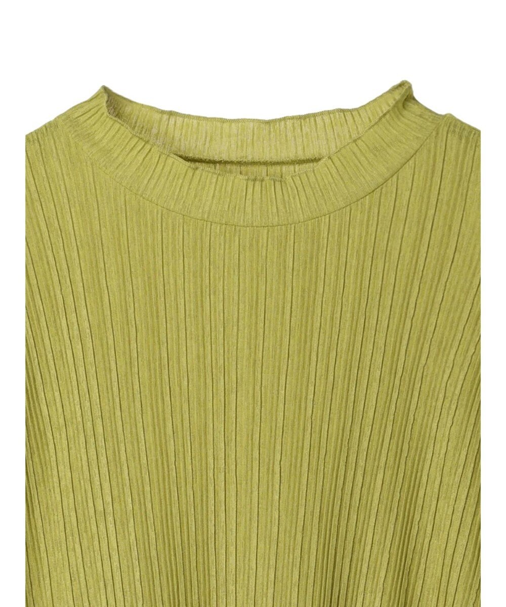 Green Parks プリーツ加工フレンチスリーブカットプルオーバー 
