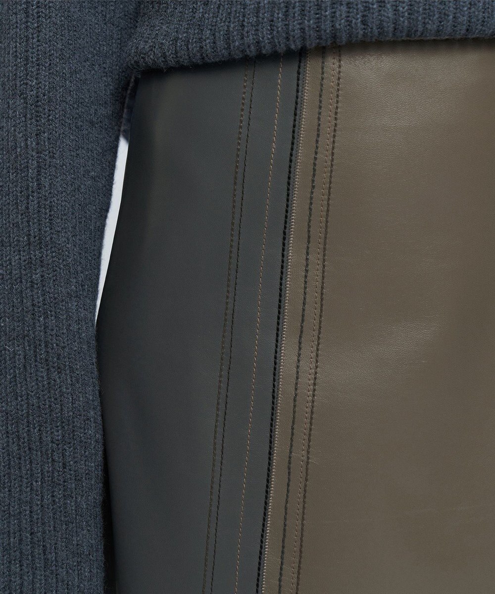 JOSEPH オーバーレイナッパ　レザースカート 