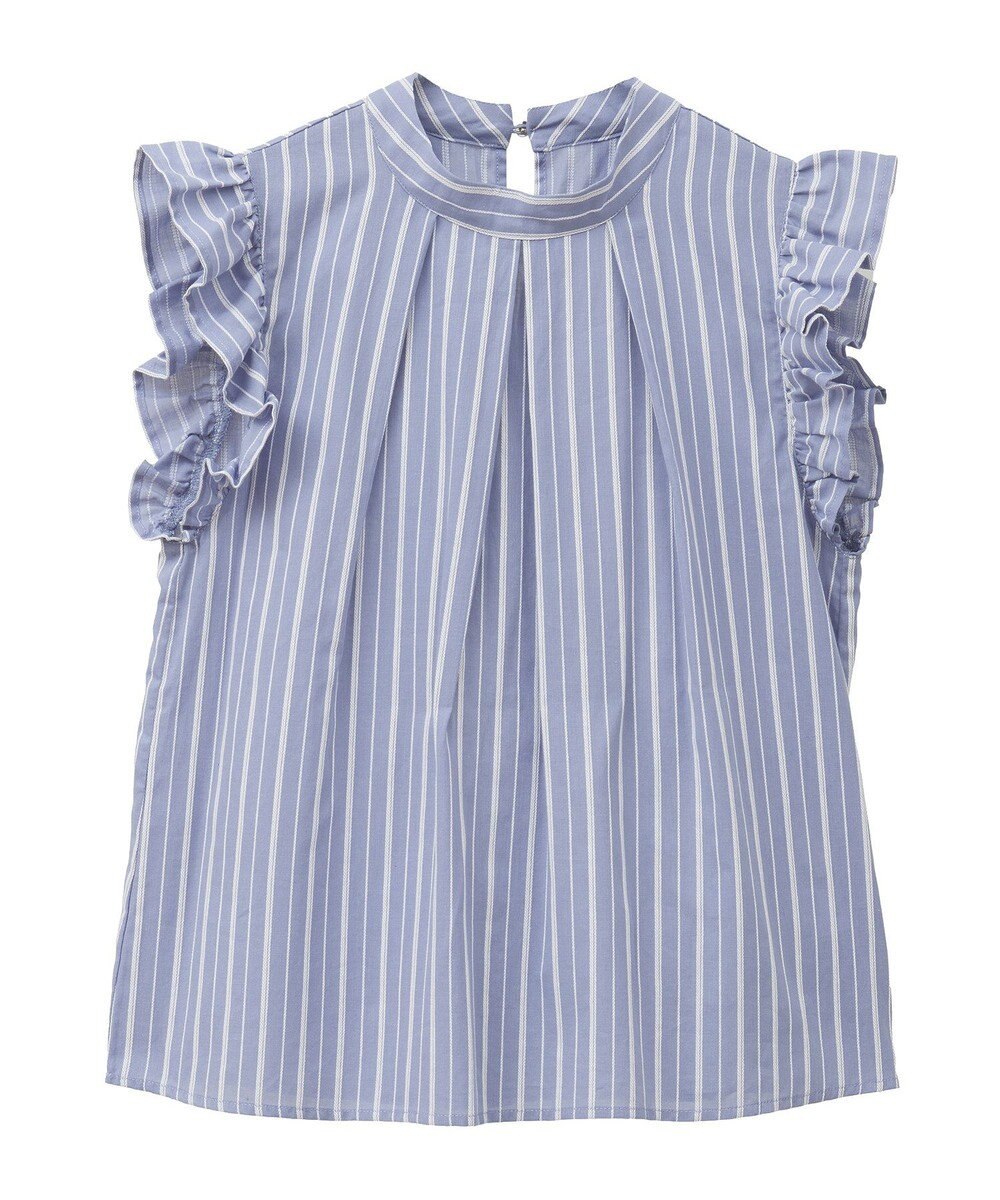 Green Parks ・ＥＬＥＮＣＡＲＥ　ＤＵＥ　ストライプフリルブラウス 