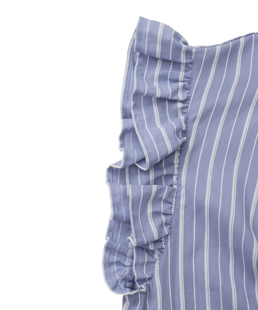 Green Parks ・ＥＬＥＮＣＡＲＥ　ＤＵＥ　ストライプフリルブラウス 