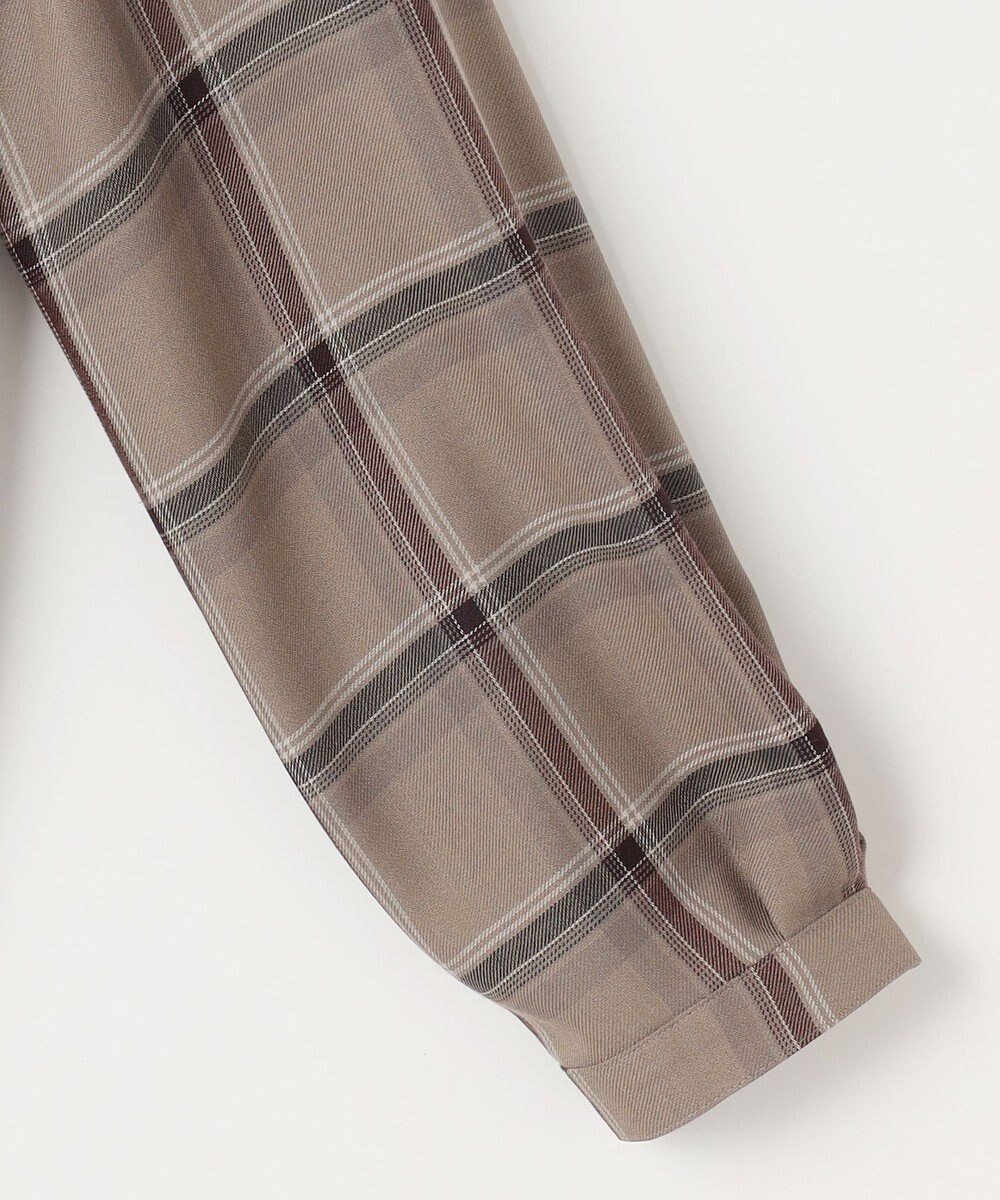 J.PRESS LADIES 【洗える】ハイツイストチェック バンドカラー ブラウス 