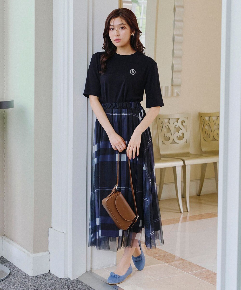 Tiaclasse 【安田美沙子さん着用/小倉優子さん着用・洗える/撥水】プチリボンニットフラットパンプス 