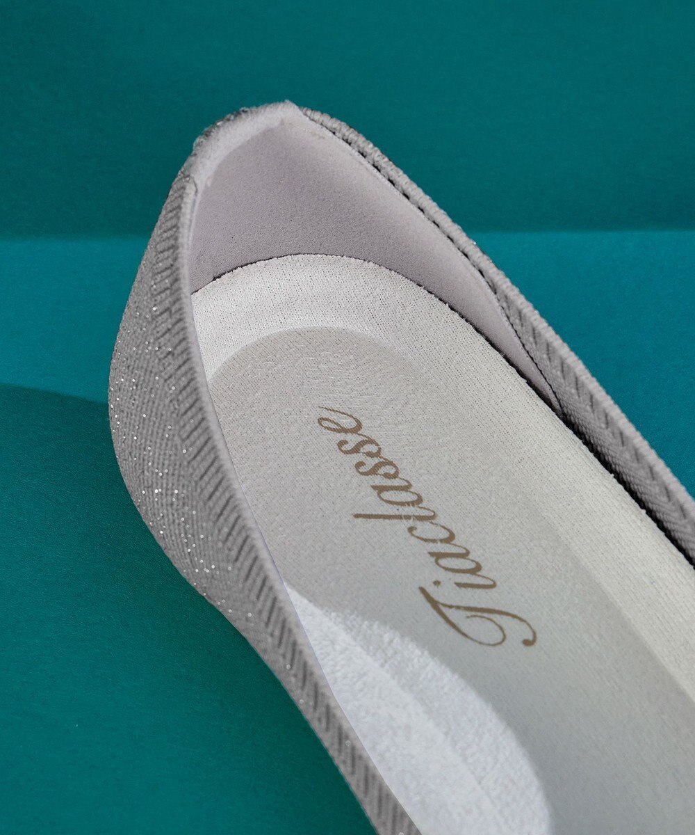 Tiaclasse 【安田美沙子さん着用/小倉優子さん着用・洗える/撥水】プチリボンニットフラットパンプス 