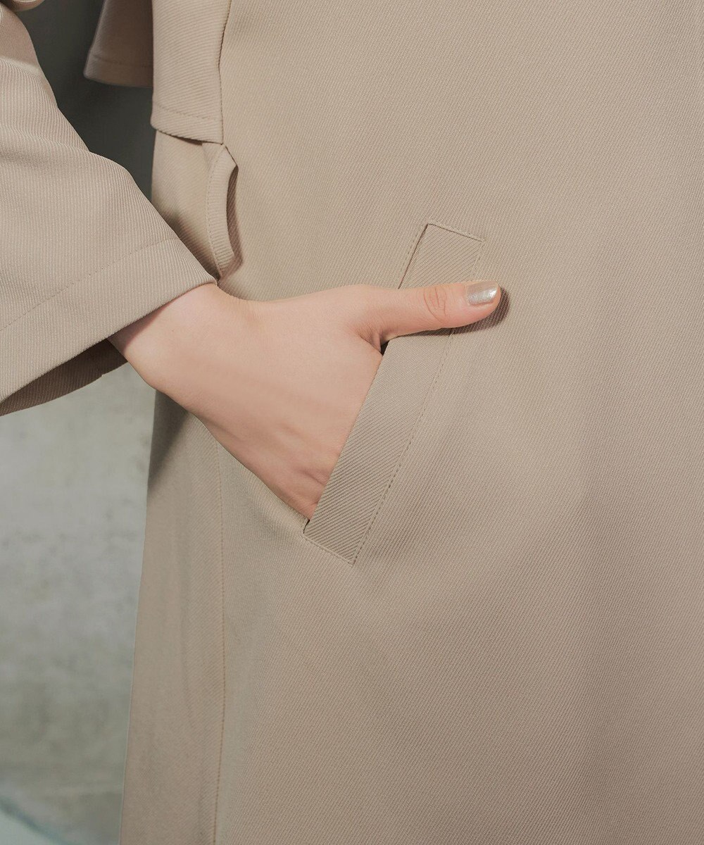 Tiaclasse ステンカラーフレアミドルコート 