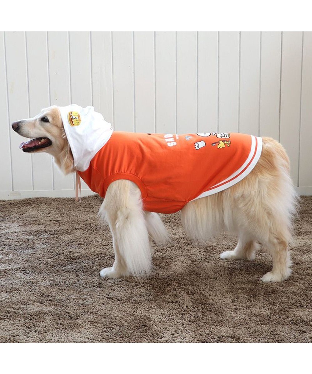 PET PARADISE スヌーピー  おでかけ柄  パーカー 《オレンジ》中型犬  大型犬 
