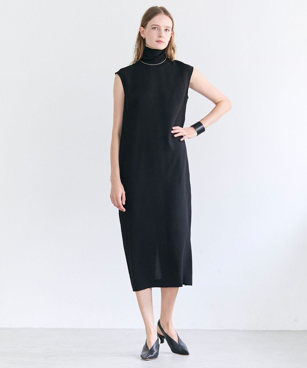 BEIGE， FLEUR / ドレープニット ネックドレス 