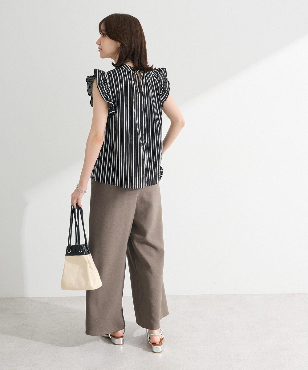 Green Parks ・ＥＬＥＮＣＡＲＥ　ＤＵＥ　ストライプフリルブラウス 