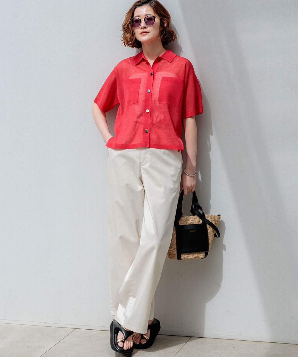 23区 【先行予約】VIOLAd'ORO アバカ レザーポケット 2WAY トートバッグ 