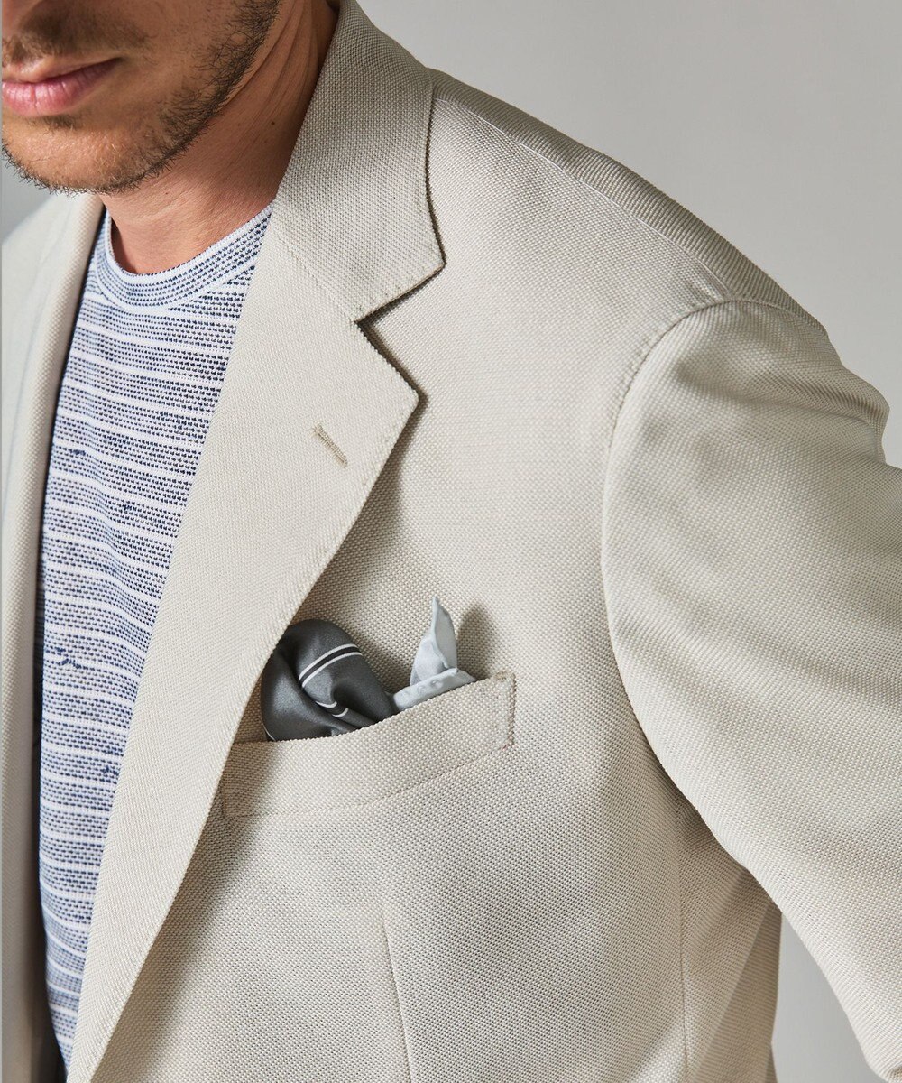 GOTAIRIKU 五大陸オリジナル素材 【防シワ/通気性抜群/ストレッチ】カラミSOLOTEXブレザー 