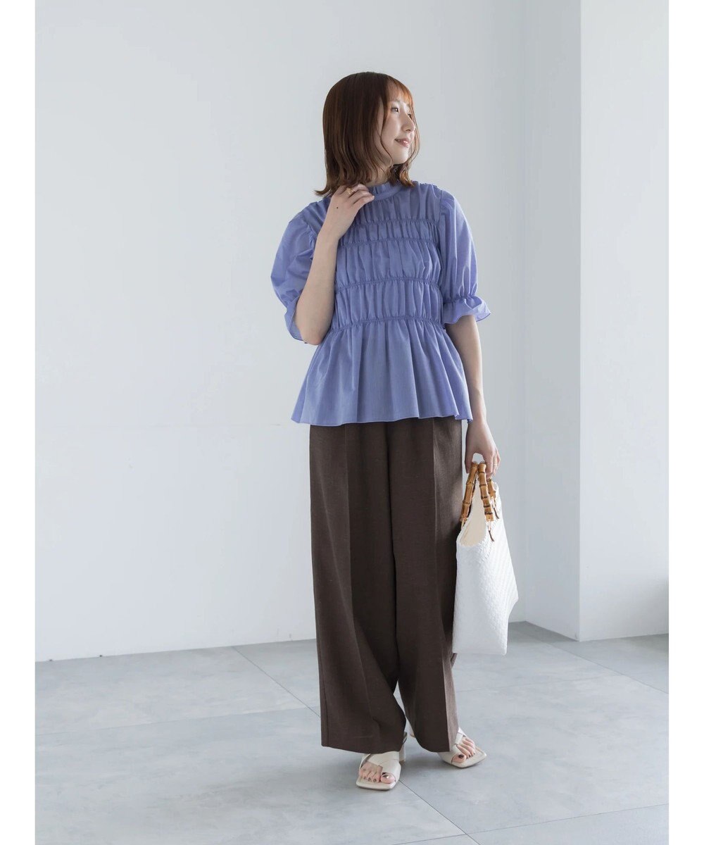 Te chichi スタンドフリルシャーリングブラウス 