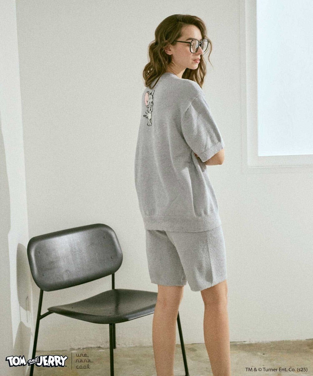 une nana cool トムとジェリー × une nana cool なめらかふわふわプルオーバー&ハーフパンツセット 