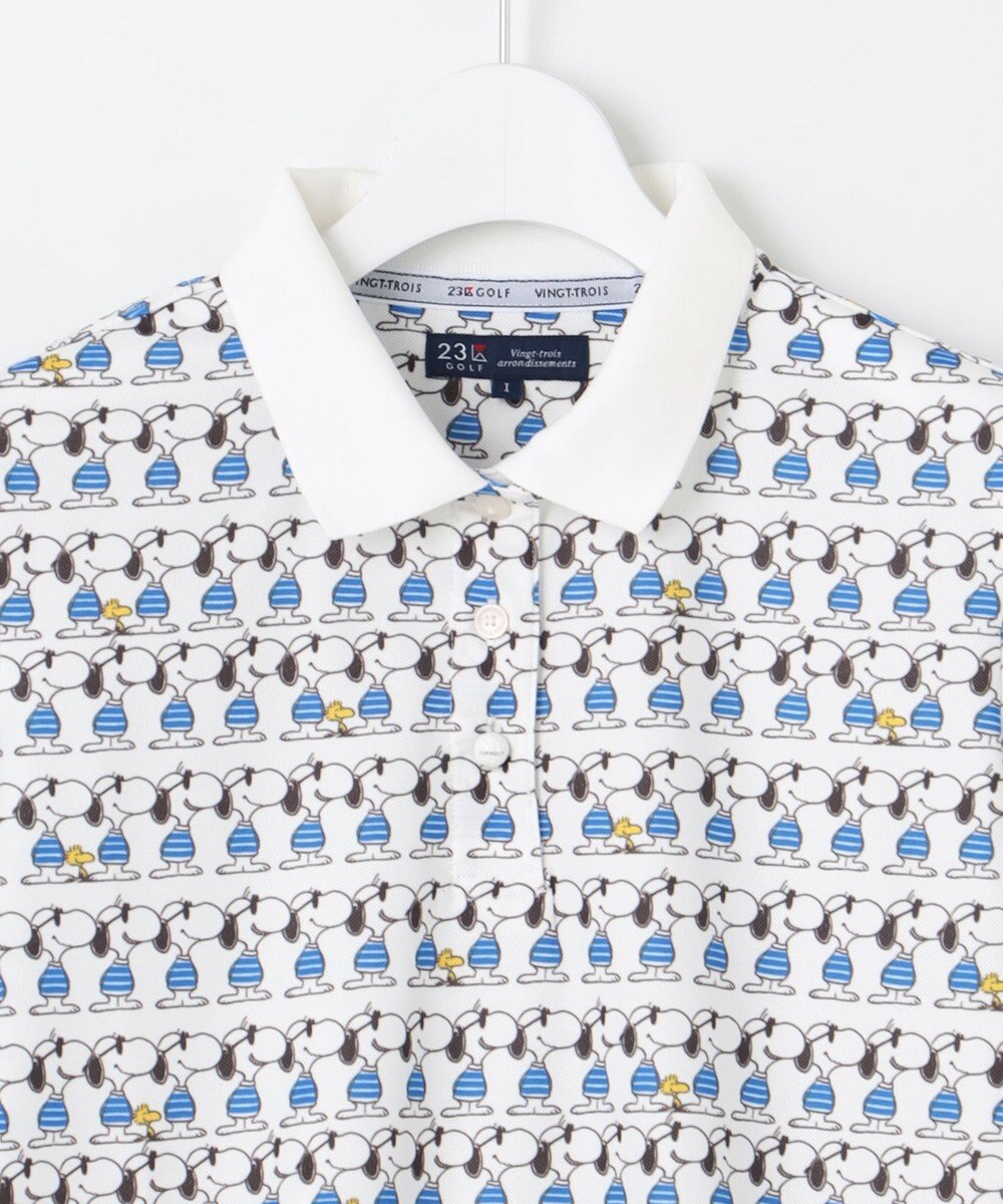 23区GOLF 【PEANUTS】【WOMEN】スヌーピーコラボ 総柄ポロシャツ 