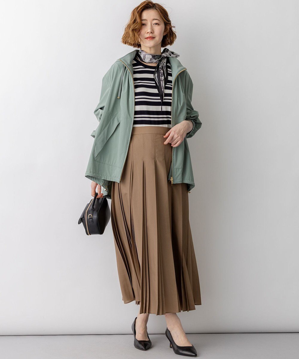 23区 【先行予約】グロッシープリーツ ロングスカート 