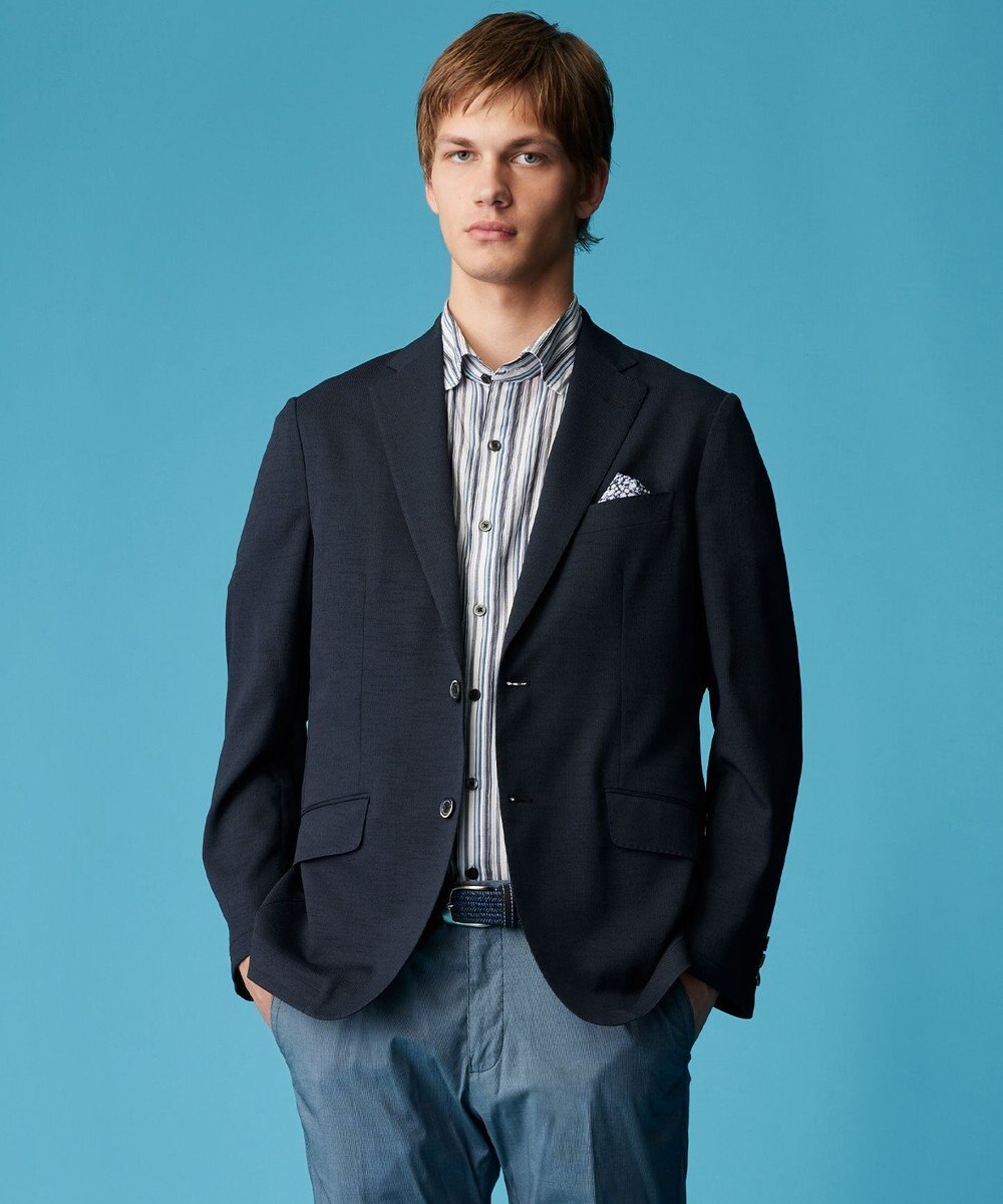 JOSEPH ABBOUD 【キングサイズ・洗える/速乾/防しわ/軽量/ストレッチ/JAPANファブリック】コンフォータブルレース ジャケット 