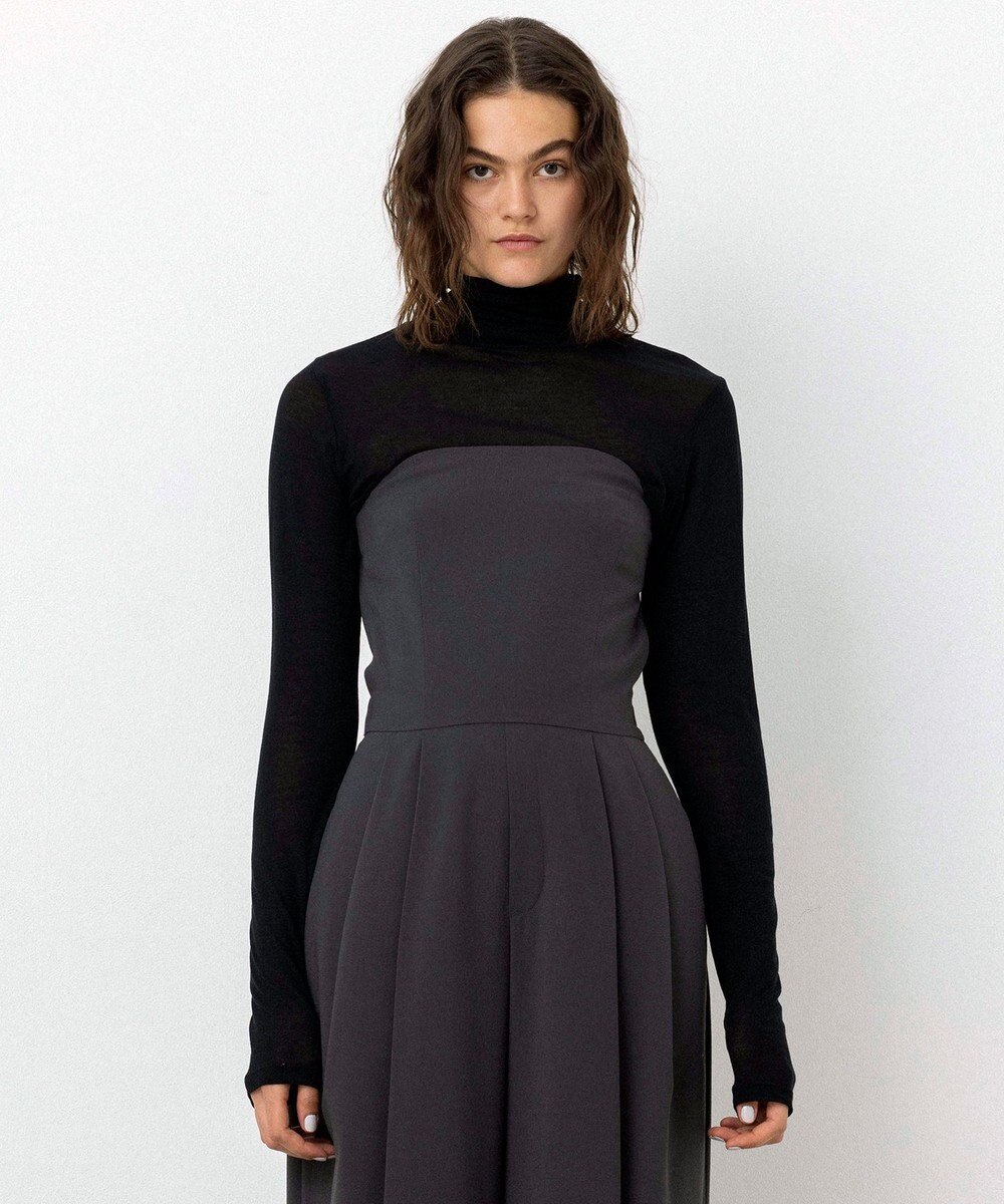 NAVE 【Nave・洗える】ツイストシアー タートルネックプルオーバー 