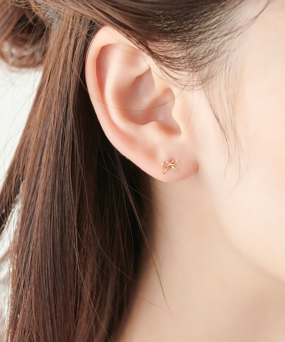 Phoebe 【K10】エレガントリボンピアス 