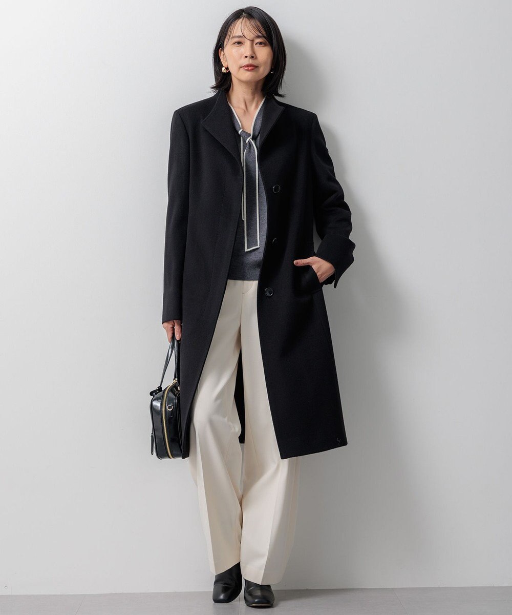 23区 【洗える】ウーステッドウール ボウタイ ニット 