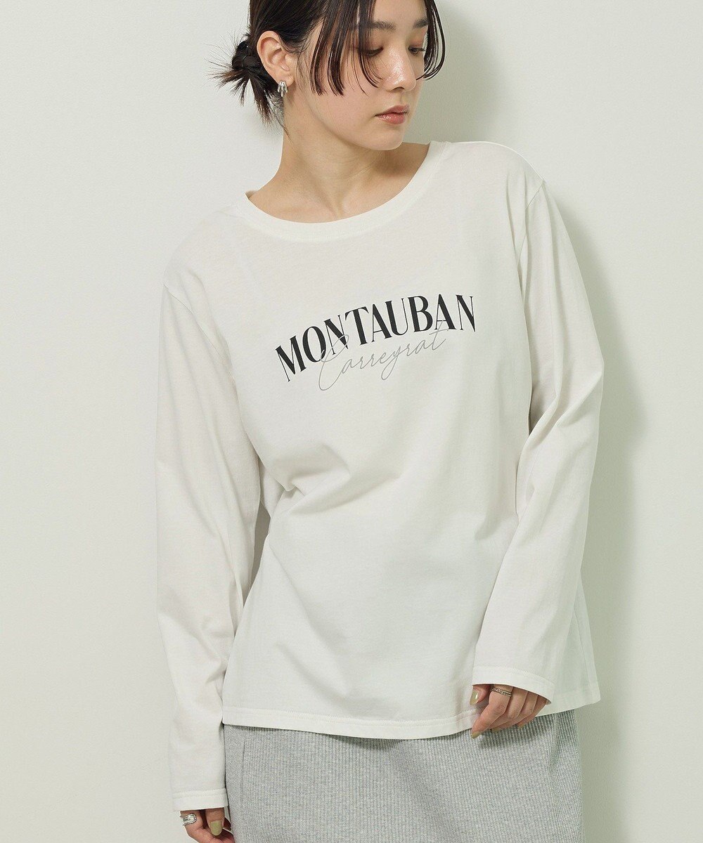 Green Parks キレイ目ロゴ長袖Ｔシャツ 