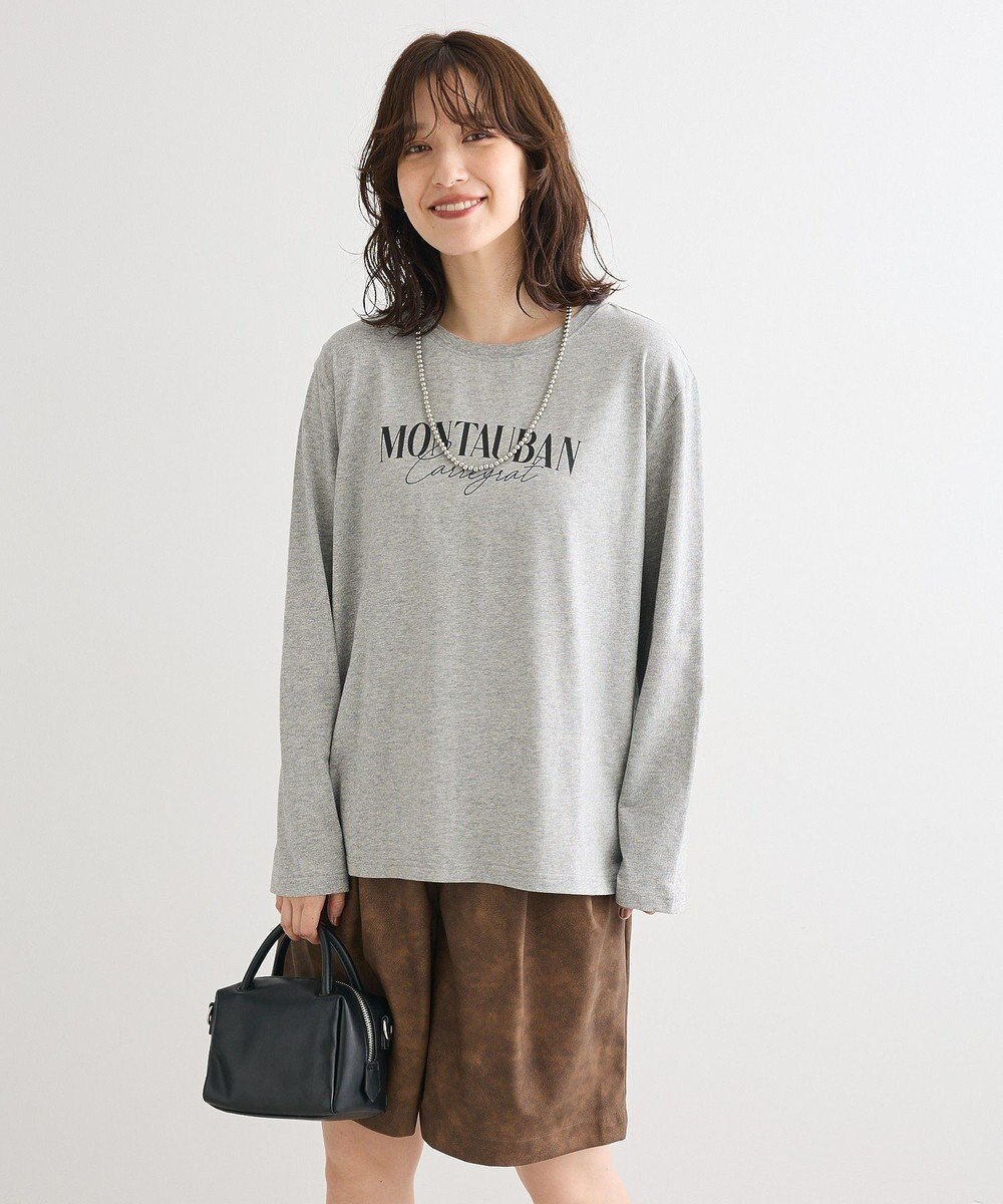 Green Parks キレイ目ロゴ長袖Ｔシャツ 