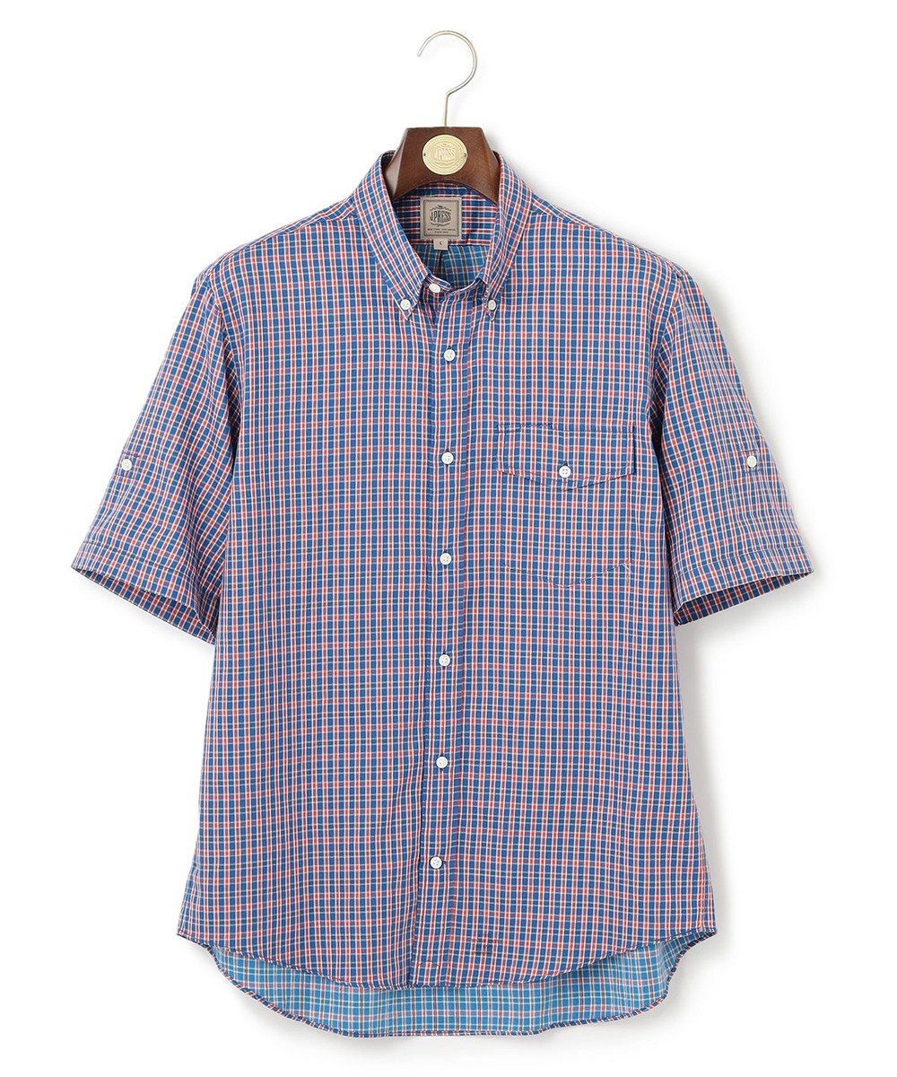 J.PRESS MEN オーガニックコットンダブルチューブマルチチェック シャツ 