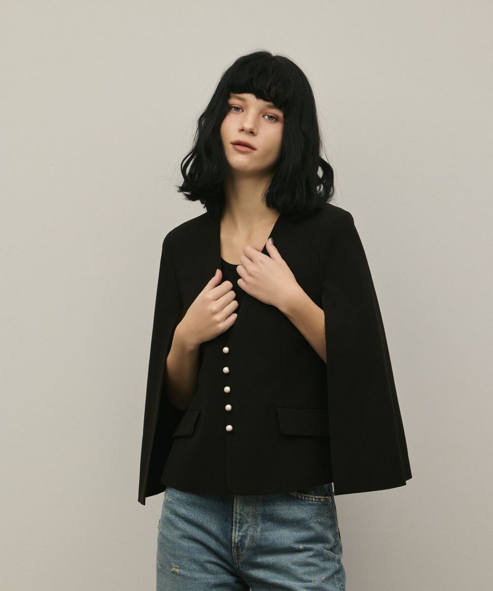 GRACE CONTINENTAL トリアセケープスリーブジャケット 