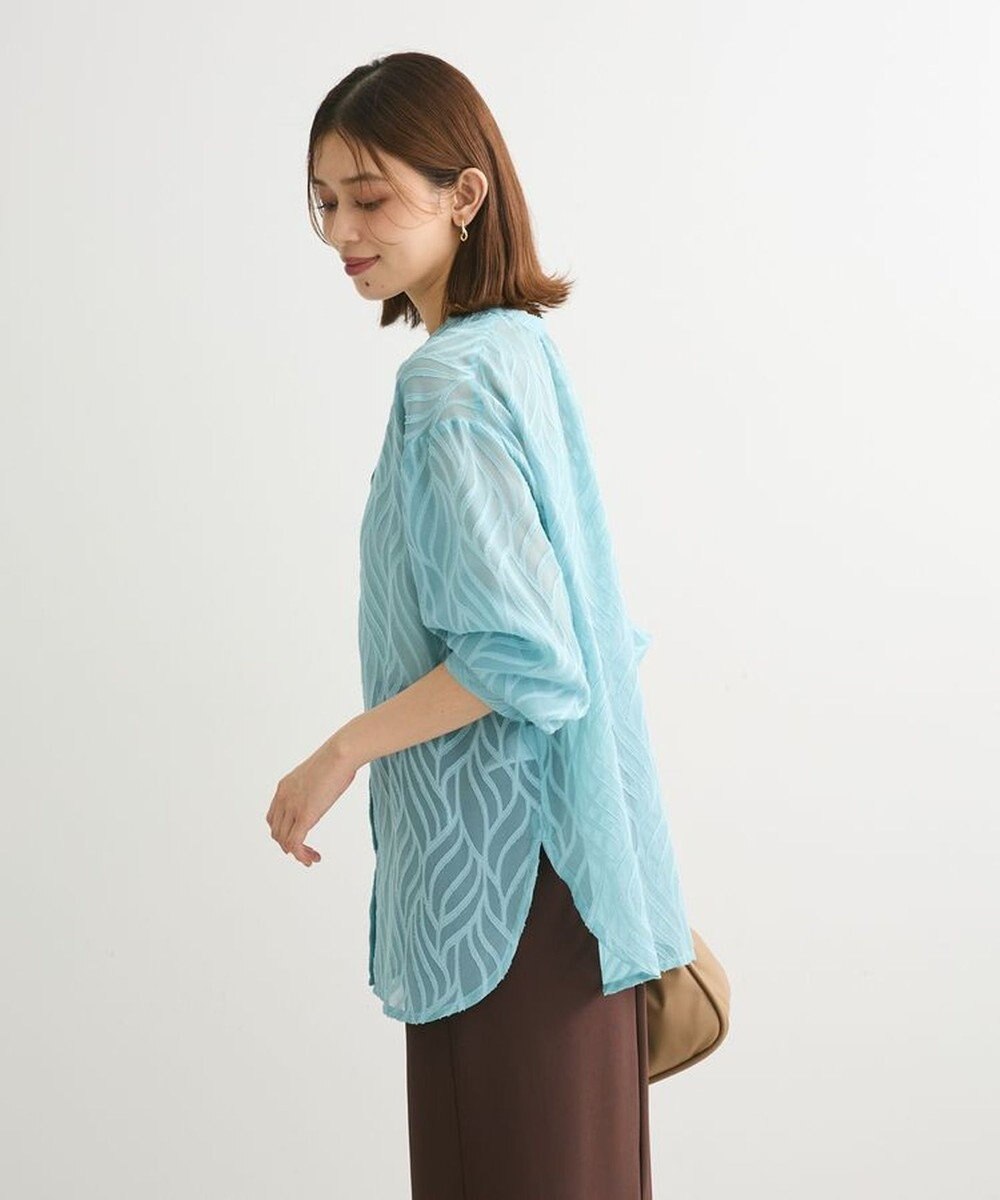 Green Parks ２ＷＡＹ　リーフジャガードシアーシャツ 