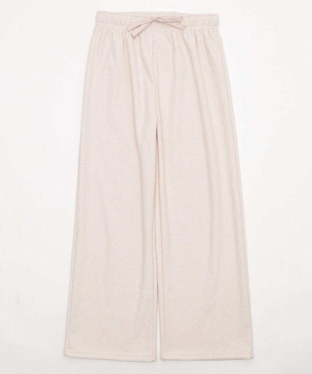 WEGO 【WEB限定/25年秋冬新作/ウエストゴム】裏ベロアワイドイージーパンツ 