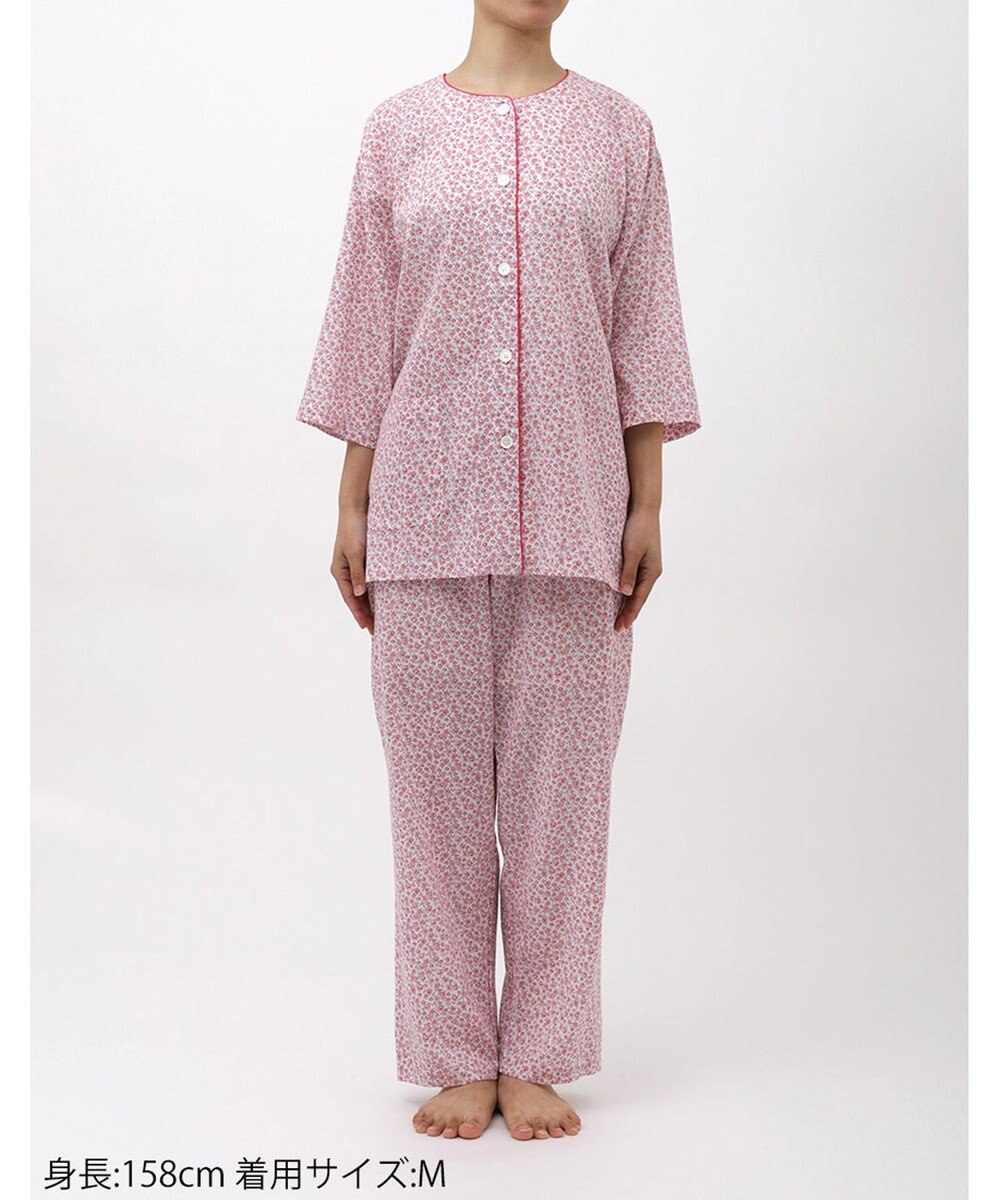 Wing ウイングスリープ パジャマ 7分袖 長ズボン 綿100％ 楊柳素材 夏 レディース EP8026 ウイング／ワコール 