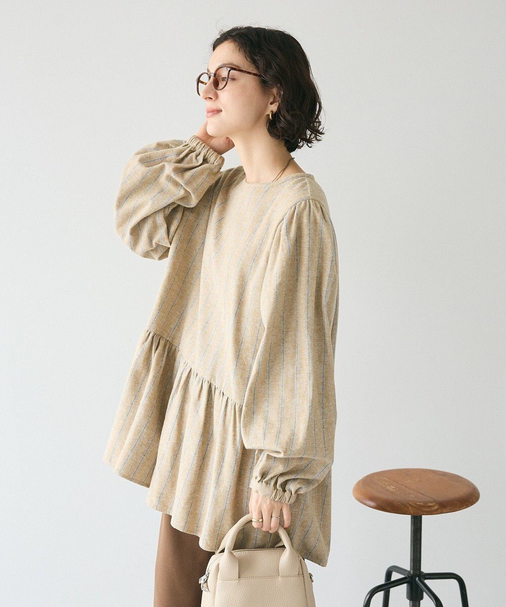 CRAFT STANDARD BOUTIQUE ボリュームスリーブウエストギャザーチュニック 