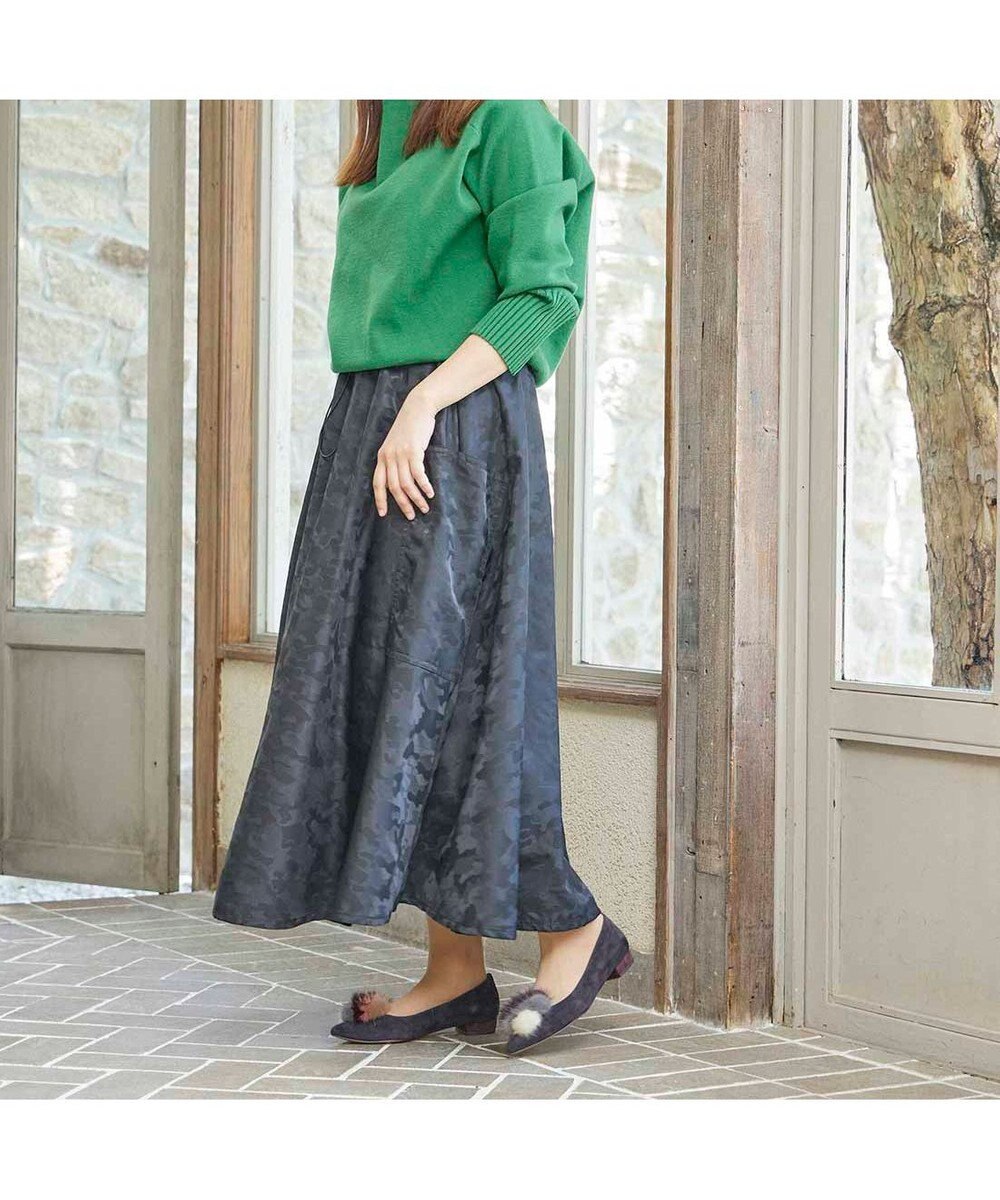 MODE ET JACOMO <MODE ET JACOMO>ファー付ポインテッドトゥフラットパンプス 