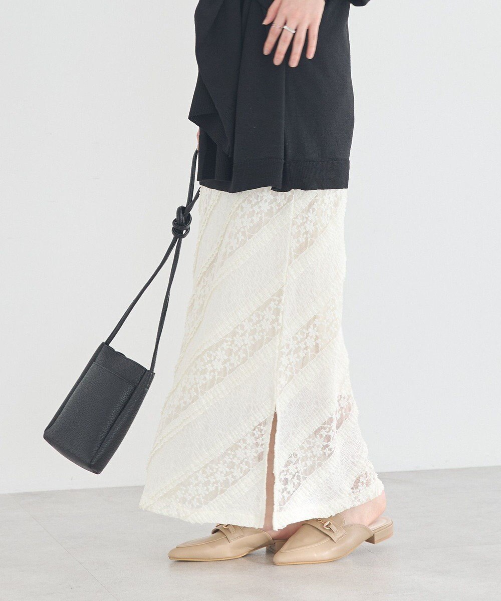 earth music&ecology 総レースナロースカート 