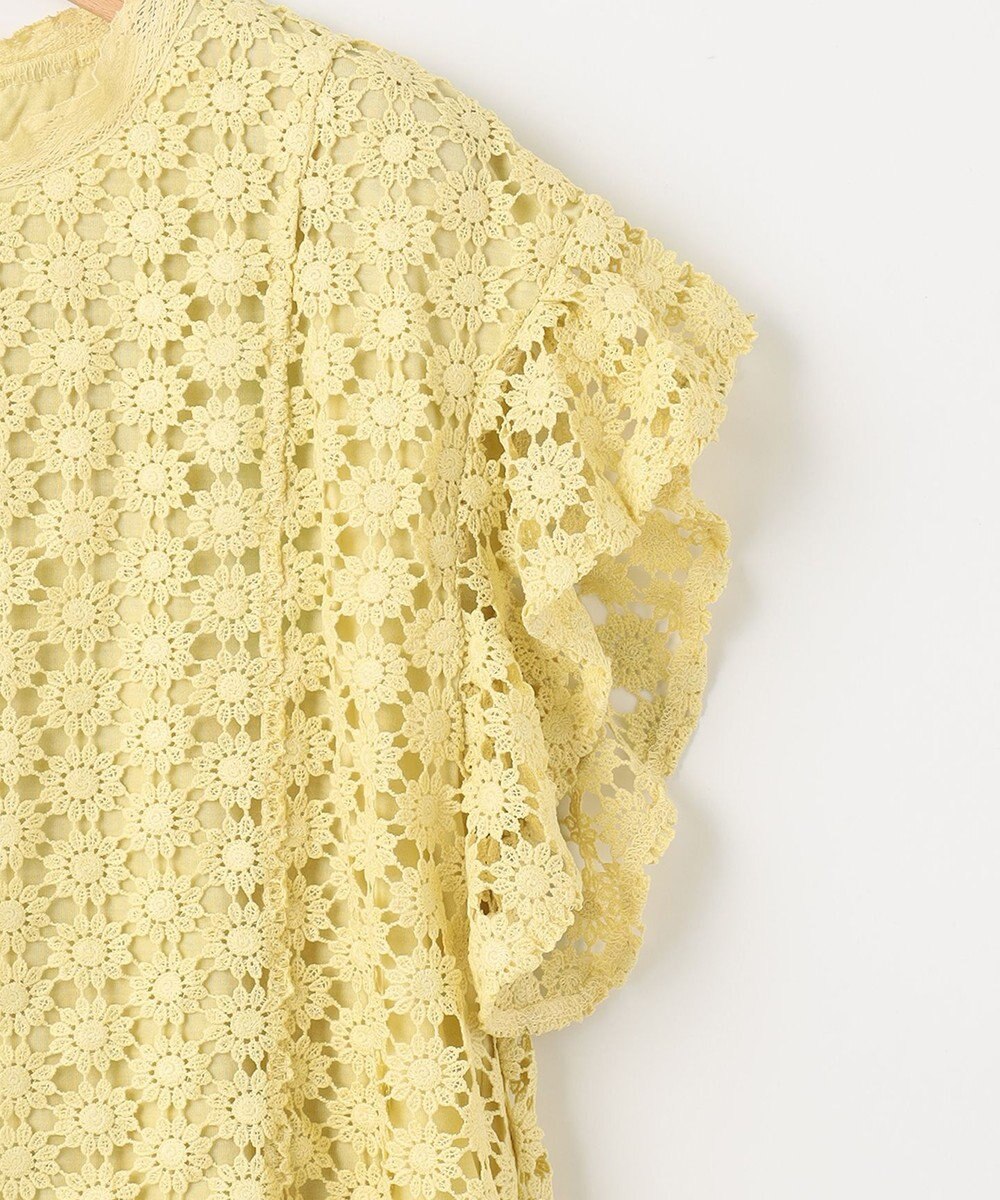 組曲 【洗える】フラワーレース ブラウス 