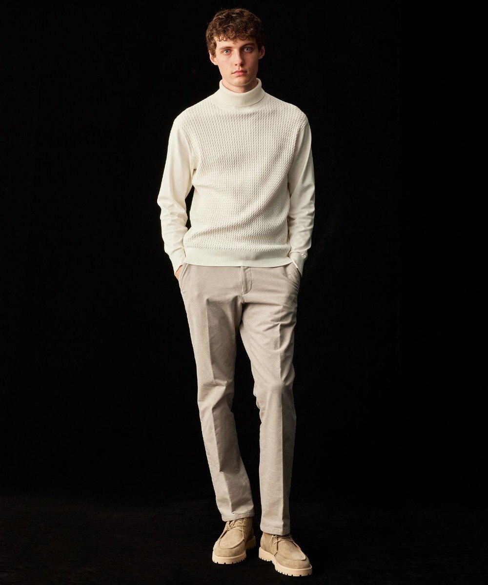 JOSEPH ABBOUD 【キングサイズ・ウエストも伸びる！/ストレッチ/暖かい/オーガニック】オーガニックカルゼストレッチ パンツ 