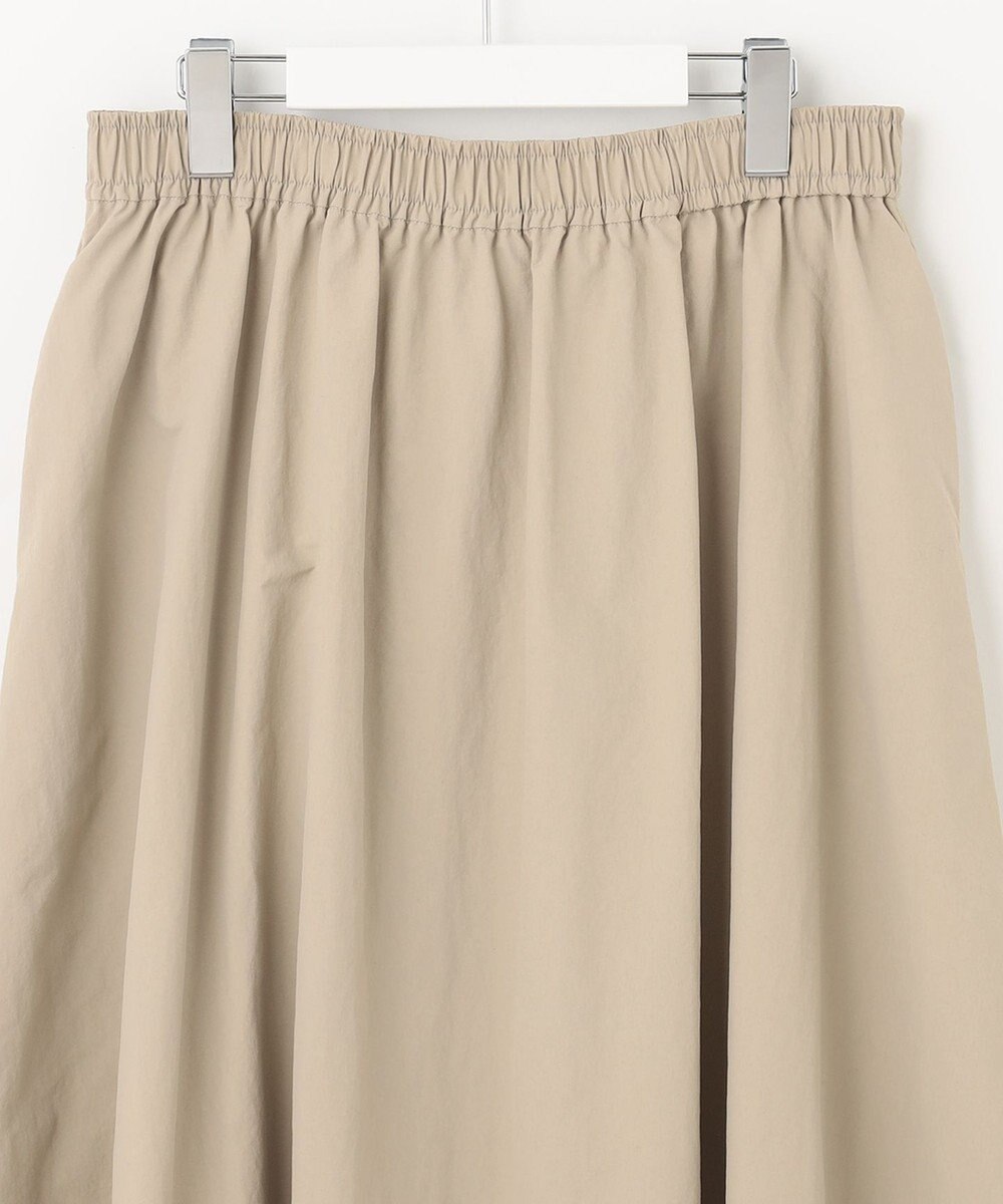 UNFILO 【洗える】撥水ナイロンタフタ ロングスカート 