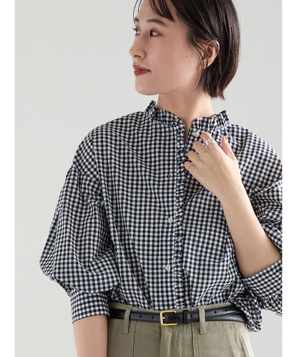 Te chichi パターンアソートスタンドフリルブラウス 