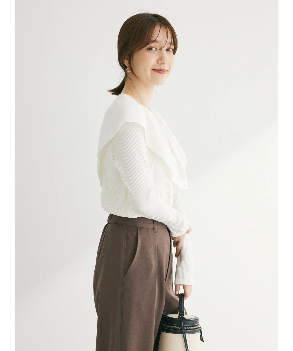 Green Parks ・ＳＵＧＡＲ　ＳＰＯＯＮ　アシンメトリーフリルロンＴＥＥ 